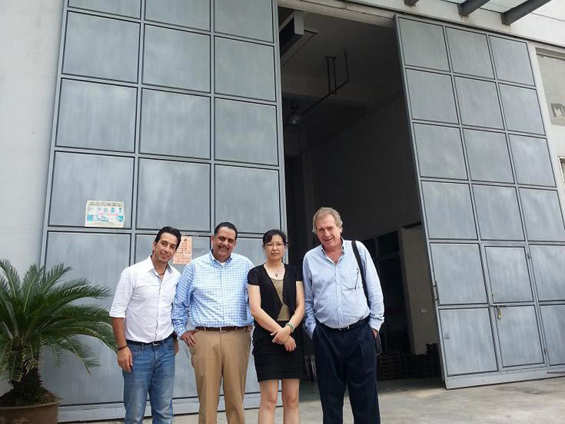 Mexican customers visit the factory